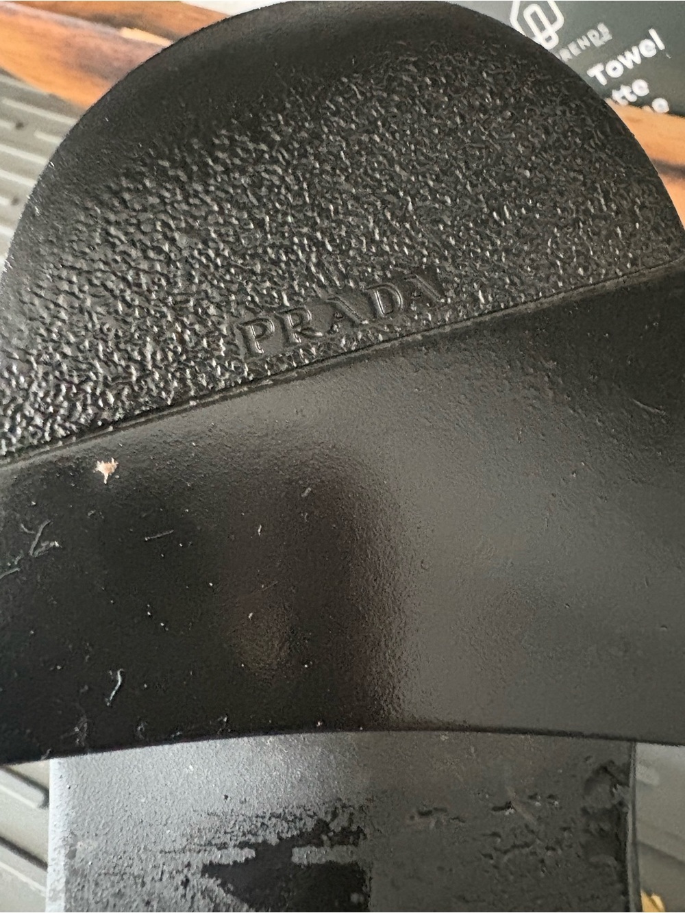 Prada Black Leather Penny Loafers with Silver Triangle Logo - Picture 11 of 12